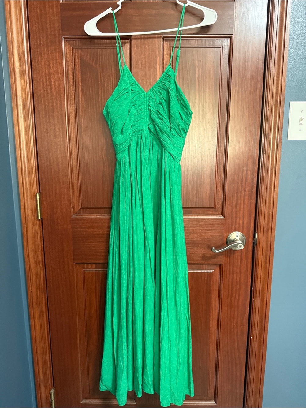 Showpo. Green Spaghetti-Strap Maxi Dress - Elegant Summer Style